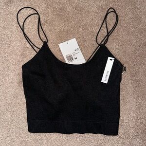 NWT forever 21 black tank top size M